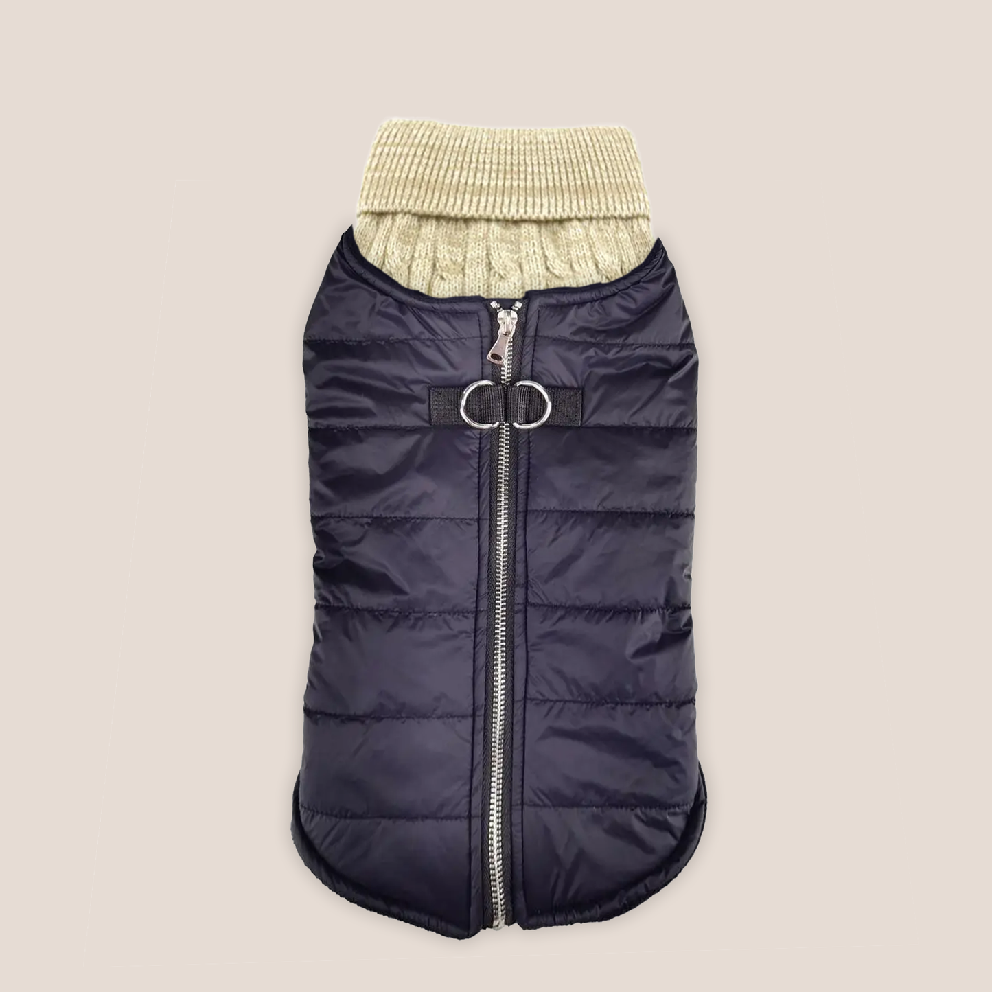 100% Brushed Cotton Cable Knit Sweater and Harness Vest Combo