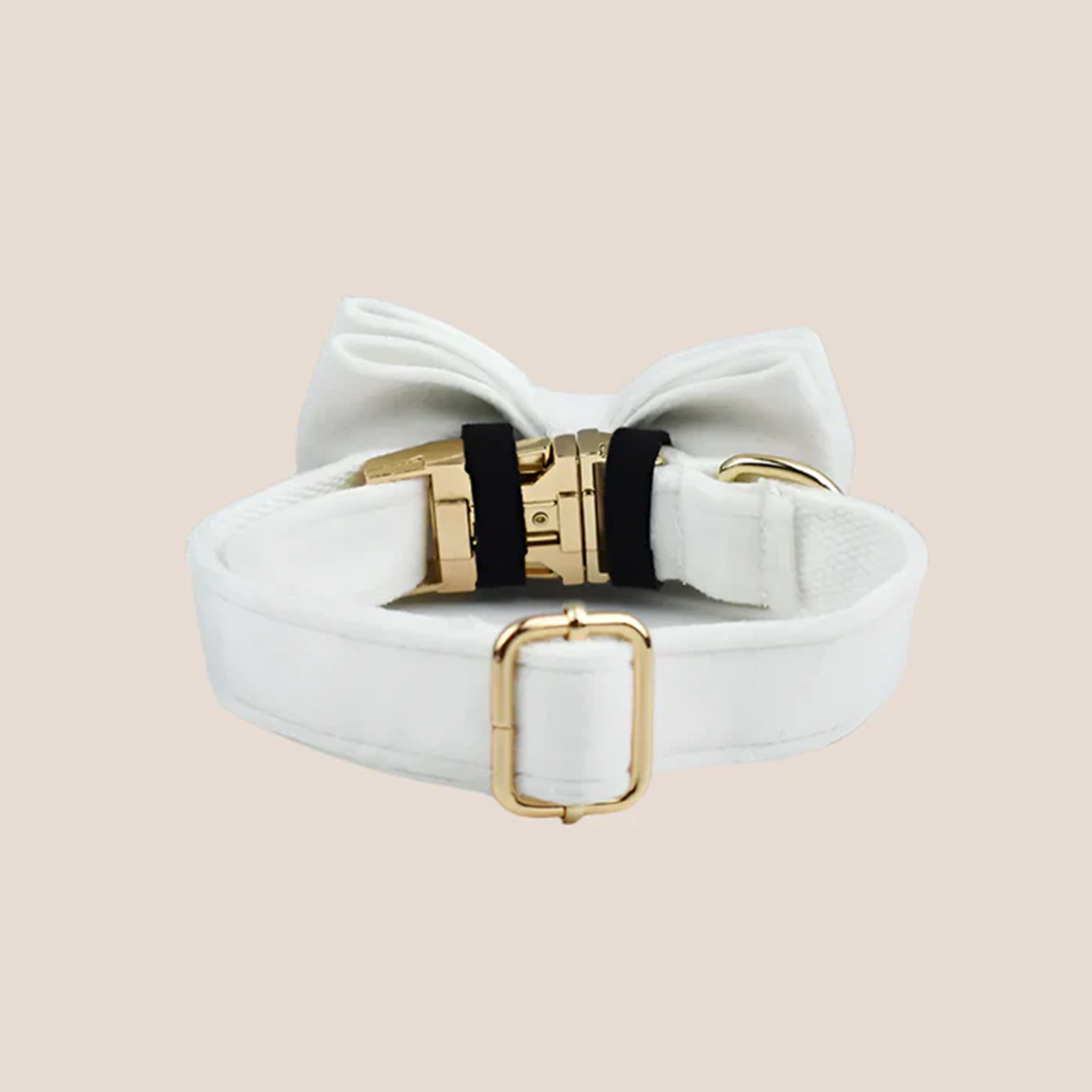 White Velvet Engraved Pet Set