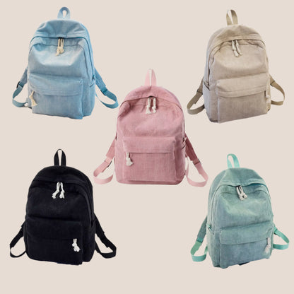 Personalized Embroidered Corduroy Backpack - Day Pack for Pets and Kids