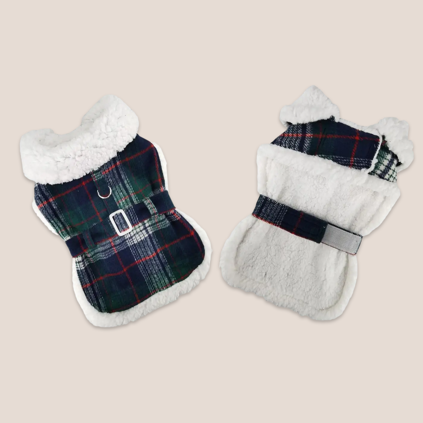 Plaid Luxury Sherpa Lined - Coat & Blanket Set