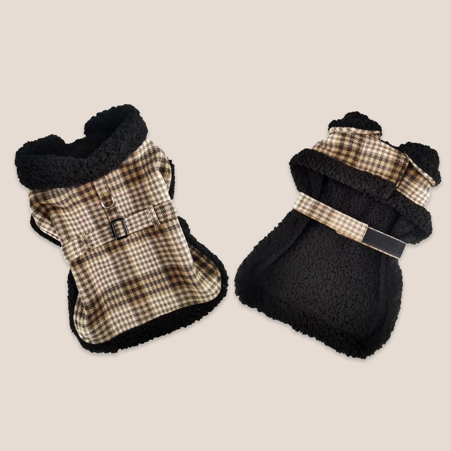 Plaid Luxury Sherpa Lined - Coat & Blanket Set