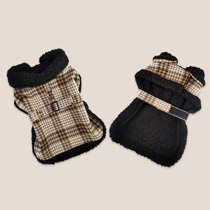 Plaid Luxury Sherpa Lined - Coat & Blanket Set