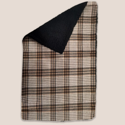 Plaid Luxury Sherpa Lined - Coat & Blanket Set