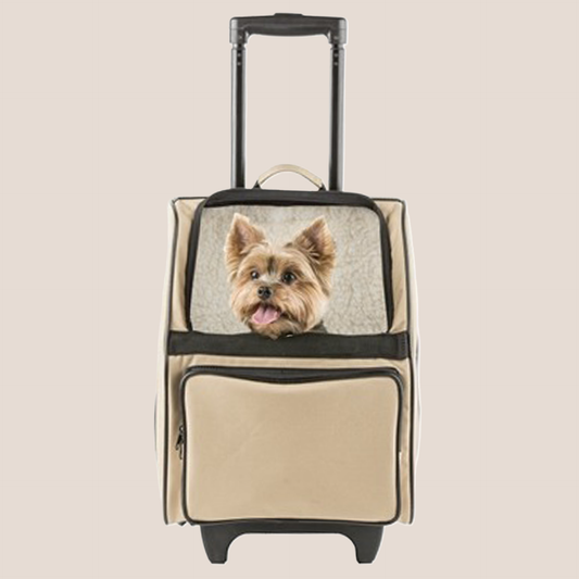 RIO - Luxury 3-in-1 Pet Carrier - Tan with Black Trim