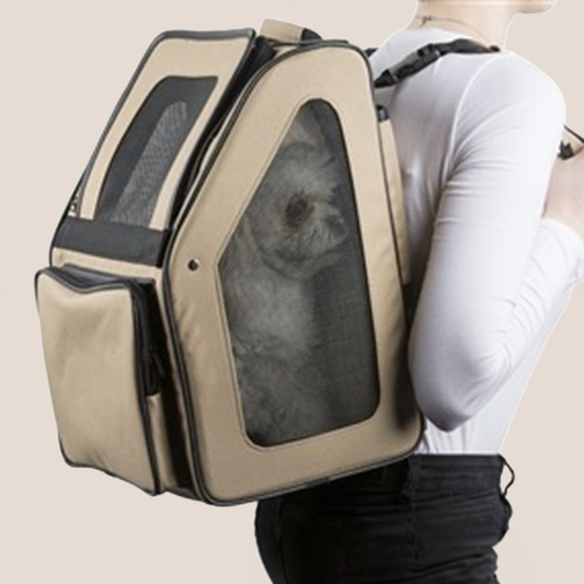RIO - Luxury 3-in-1 Pet Carrier - Tan with Black Trim