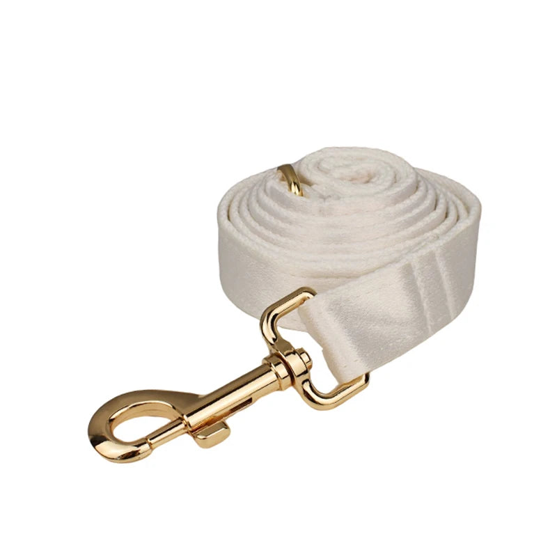 Luxe White SatinEngraved Pet Set