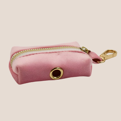Baby Pink Velvet Engraved Pet Set