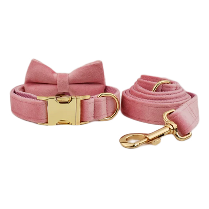 PERSONALIZED COLLAR LEASH AND TIE SETS