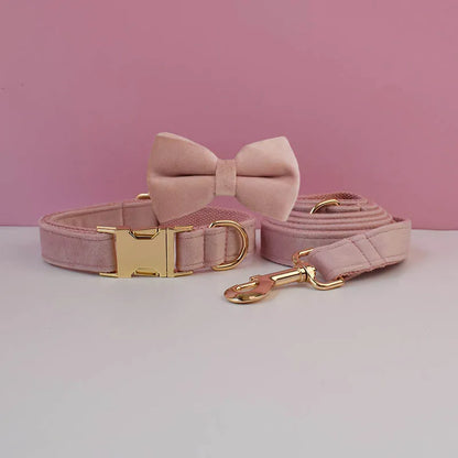 PERSONALIZED COLLAR LEASH AND TIE SETS