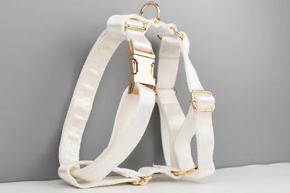 Luxe White SatinEngraved Pet Set