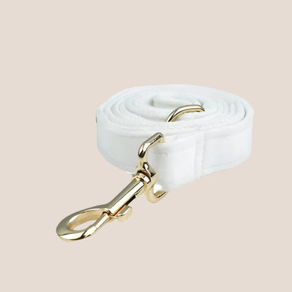 White Velvet Engraved Pet Set