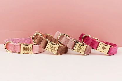 PERSONALIZED COLLAR LEASH AND TIE SETS