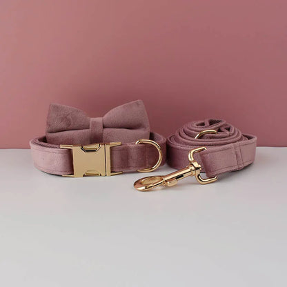 PERSONALIZED COLLAR LEASH AND TIE SETS