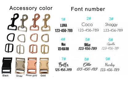 PERSONALIZED COLLAR LEASH AND TIE SETS