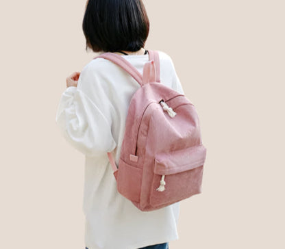 Personalized Embroidered Corduroy Backpack - Day Pack for Pets and Kids