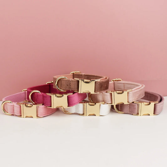 PERSONALIZED COLLAR LEASH AND TIE SETS