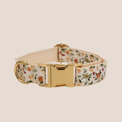 Beige Floral Engraved Pet Set