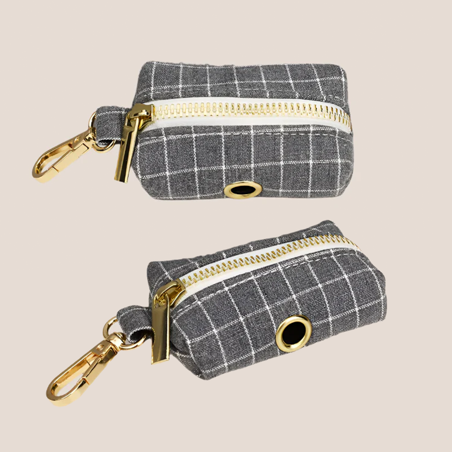Personalized Pet ID Collar, Harness Leash & Accessories Set Grey Grid