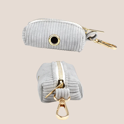 Personalized Pet ID Collar, Harness Leash & Accessories Set Grey Corduroy
