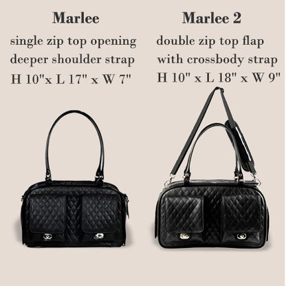 MARLEE -  Black Quilted Shoulder Carry Stealth Pet Bag
