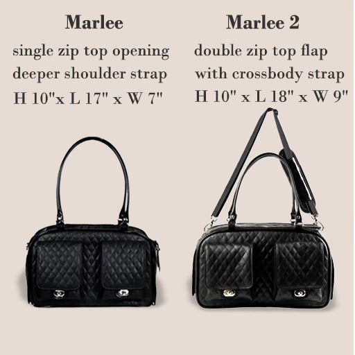 MARLEE -  Black Quilted Shoulder Carry Stealth Pet Bag