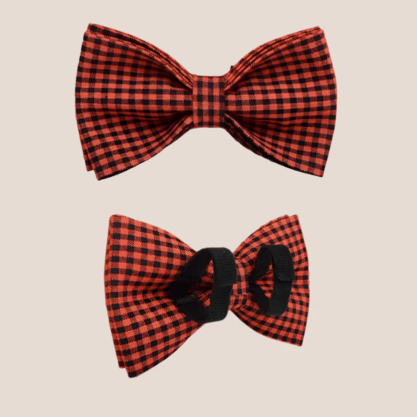 Personalized Pet ID Collar, Harness Leash & Accessories Set Red Checker