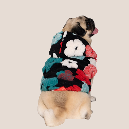 Reversible - Patent & Floral Teddy Puffer