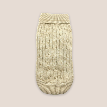100% Brushed Cotton Cable Knit Sweater