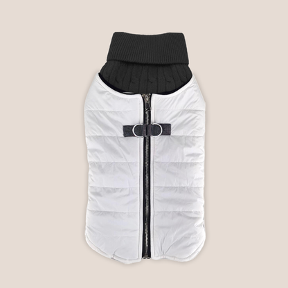 100% Brushed Cotton Cable Knit Sweater and Harness Vest Combo